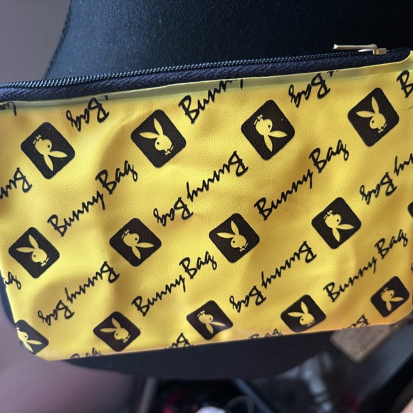 PLAYBOY Yellow Bunny Bag Pouch - Picture 1 of 2